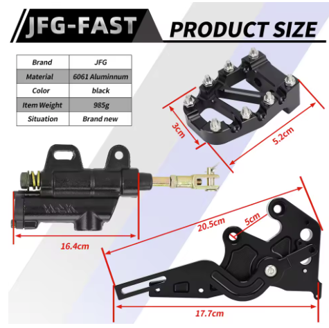 Motorcycle Accessories Rear Hydraulic Foot Brake Pedal Lever Kit For SEGWAY X160 X260 For SURRON Surron Lightbee S/X Dirt E-Bike